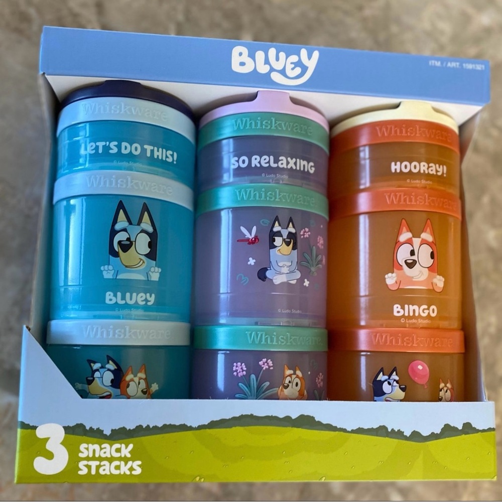 Bluey Whiskware Snack Containers Set of 3